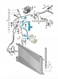 Skoda OE ШЛАНГ ТРУБКА ПРОВІД КОНДИЦІОНЕРА VW SKODA SEAT AUDI 5QF816743AF