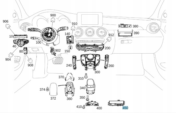 Mercedes-Benz OE MERCEDES ІНДУКЦІЙНИЙ ЗАРЯДНИЙ ПРИСТРІЙ ІНДУКЦІЯ A2059007549 A2059013122 A2059023935
