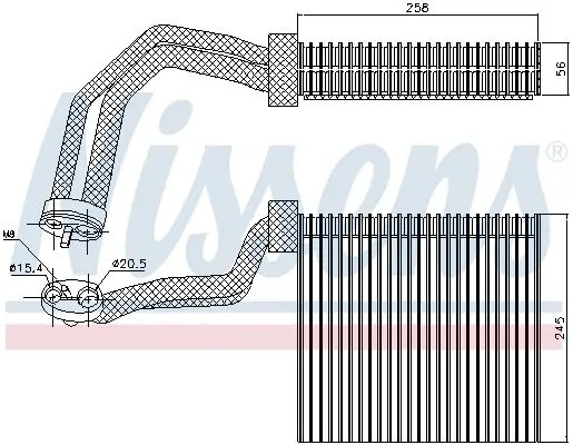 Nissens 92293 Випарник кондиціонера 92293 nissens audi a4 b6