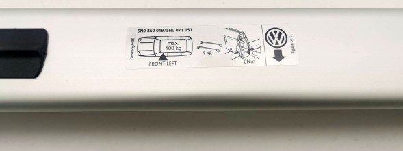 Volkswagen OE ОРИГІНАЛЬНІ РЕЛІНГОВІ РЕЛІНГИ ПОКРІВЕЛЬНІ VW TIGUAN II 5NA 5N0071151