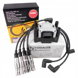 QP 03.2905106B, RC-VW254 Кабелі запалювання ngk + котушка audi a3 a4 vw golf passat skoda octavia 1.6