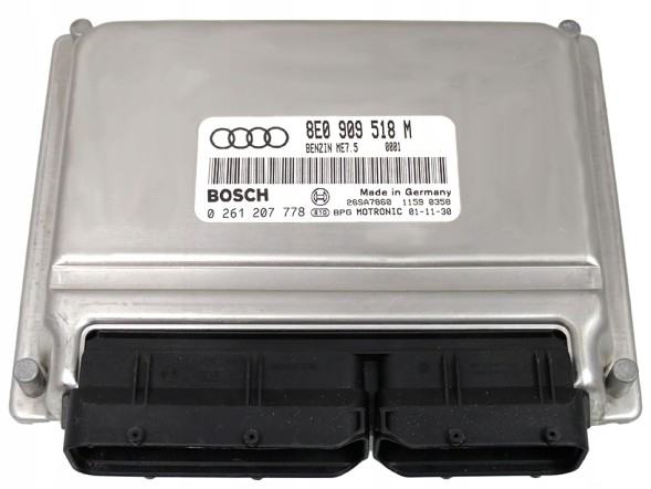 OE 8E0 909 518 M 0 261 207 778 КОМП'ЮТЕР ECU AUDI A4 B6 1.8T 8E0909518M 0261207778
