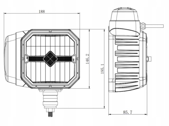 Kamar L3437 Світлодіодна дорожня фара + поворотник + абажур з підігрівом 12V 24V IP67