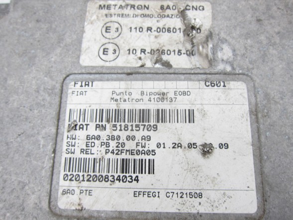 Fiat OE КОМП'ЮТЕР 51815709 6A03B000A9 Контролер FIAT PUNTO