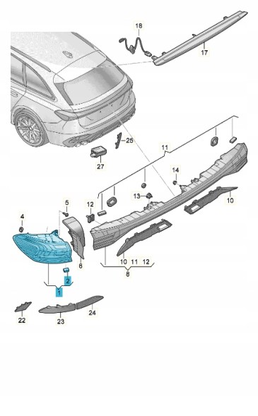 Audi OE НОВИЙ ОРИГІНАЛЬНИЙ ЗАДНІЙ СВІТЛОДІОДНИЙ ЛІХТАР AUDI 8B3945092
