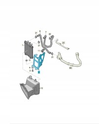 Audi OE ОРИГІНАЛЬНИЙ VAG OE 3WA121093H КРОНШТЕЙН ДОДАТКОВОГО РАДІАТОРА.