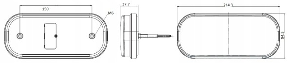 Fristom  Задний ліхар комбіновані світлодіодні ліхтарі 6 функцій динамічний напрямок л+п