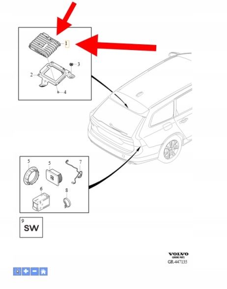 Volvo OE ЦИФРОВИЙ ТВ-ТЮНЕР VOLVO V90 2017- XC90 2016- OEM/OE 31682827