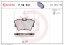 P59041 BREMBO Комплект гальмівних колодок з 4 шт дисків
