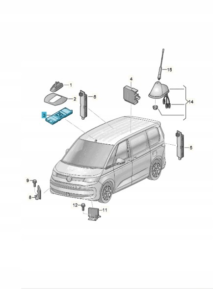 112&amp;tech ПІДСИЛЮВАЧ АНТЕНИ VW GOLF VIII 5WA035741B