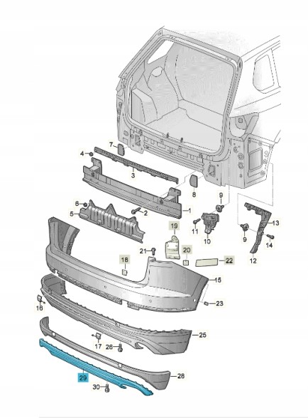Volkswagen OE 760807482F041 Задній дифузор ASO VW