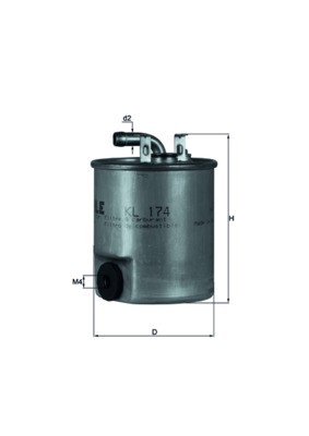 KL174 MAHLE ORIGINAL Фільтр палива