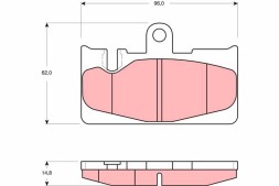 GDB3323 TRW Комплект гальмівних колодок з 4 шт дисків