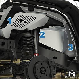 Китай 3293 Jeep Wrangler JK JKU MEtalcloak передні внутрішні колісні арки