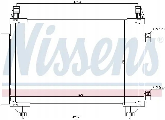 Nissens 940050 Осушувач кондиціонера радіатора охолоджувача