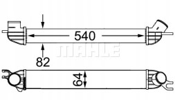 Mahle CI 188 000S Охолоджувач повітря інтеркулер ci 188 000s mahle