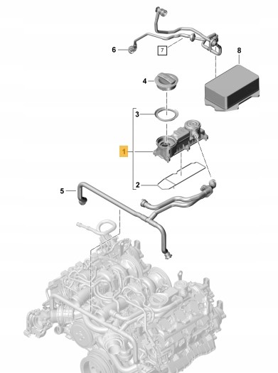 Porsche OE OE PORSCHE РОЗДІЛЮВАЧ МАСЛА ДЕАЕРАЦІЯ PORSCHE PANAMERA 971 PAB103495B