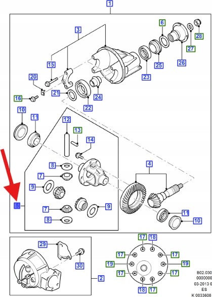 Ford OE Диференціал передньої осі FORD RANGER 2006- OEM 1886446 _ DM34-4N101-AA