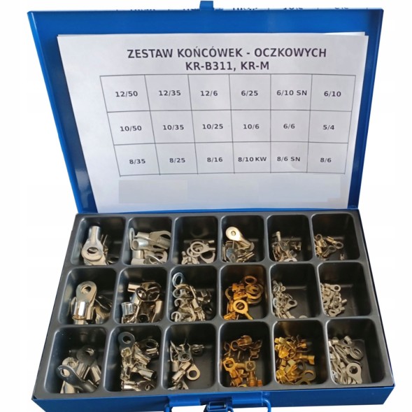 Fischer Automotive KOŃCÓWEK OCZKOWYCH KR-B311 200szt НАБІР КОНЕКТОРІВ ОЧНИХ НАКОНЕЧНИКІВ KR-B311 200 шт