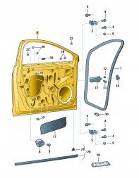 SEAT OE SEAT (оригінальне обладнання) 5F4831056A drzwi przednie P
