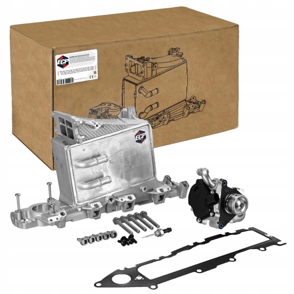 ECP MOBILITY 04L129766AQ-ECP 04L129766AQ 04L129717B ІНТЕРКУЛЕР КОЛЕКТОР SKODA OCTAVIA RAPID SUPERB YETI + БОЛТИ УЩІЛЬНЮВАЧ EGR