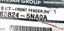 Infiniti OE 638245NA0A Права хромована планка декор впускного крила Infiniti QX50 18+ NEW OE