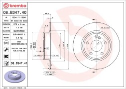 08 B347 41 BREMBO Диск гальмівний