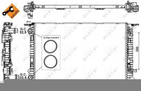 NRF 53718 Охолоджувач води 53718 nrf audi a4 b8 (8к2)