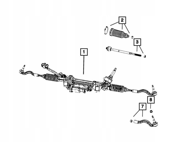Mopar 68628265AB РУЛЬОВА РЕЙКА JEEP GRAND CHEROKEE 23-24