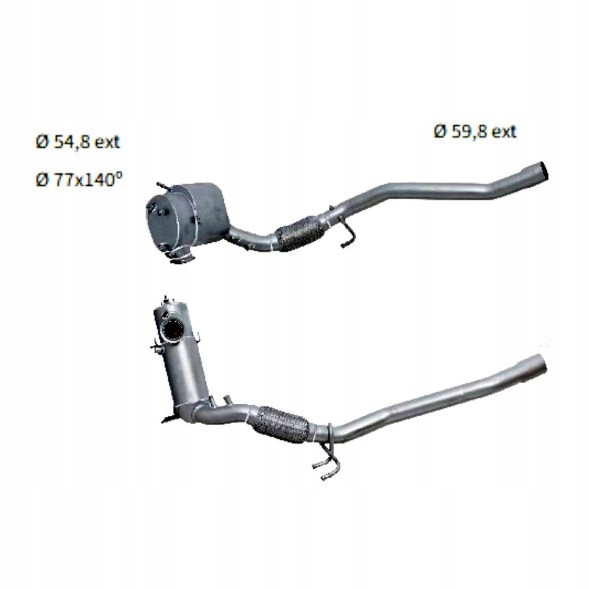 AS FD5096 Сажовий фільтр dpf - audi seat skoda vw - 2.0 tdi (1968см)