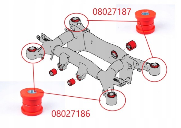 MPBS 0802796/E60/KOMFORT/MPBS/70sha Втулки, втулки візків, салазки, ЗАДНІ BMW E60 E61 E63 E64 Komfort Polyurethane