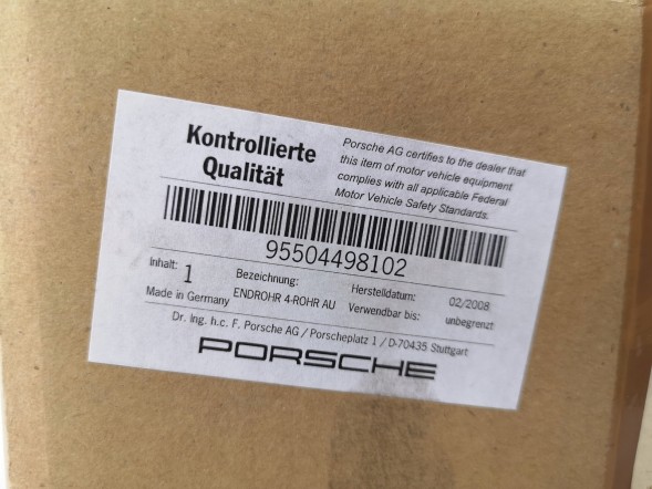 Porsche OE 95504498102 ТРУБА ВИПУСКА PORSCHE CAYENNE 2002-2007 р.в