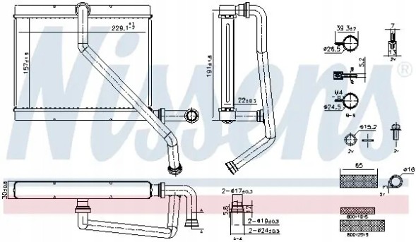 Nissens 707289 Обігрівач 707289 nissens bmw 5 е39