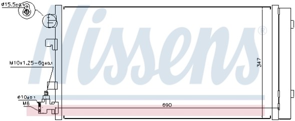 940160 NISSENS Конденсатор без хладогену