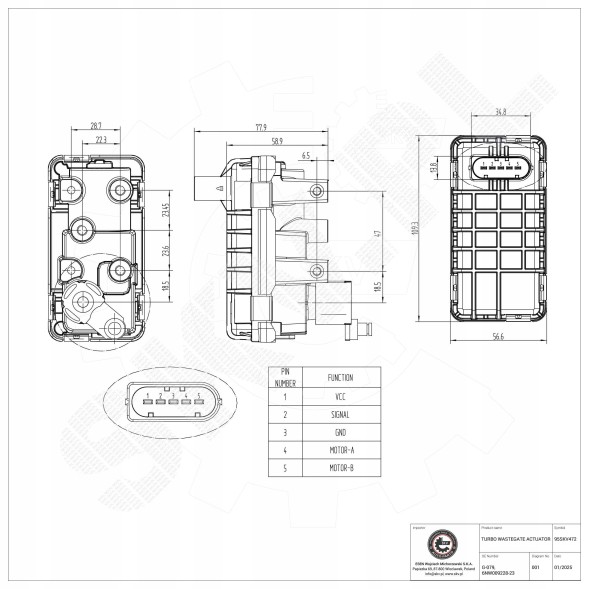 ESEN SKV 95SKV472 Skv клапан турбіни - bmw x5 x6 - 6nw009228-23 / g-079новинка!