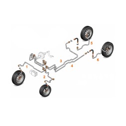 PiterParts 1148211000 Przewody hamulcowe miedziane przód tył RENAULT Trafic 2 RENAULT Trafic 2 мідні гальмівні трубки повний комплект для авто
