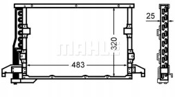 Mahle AC 512 000S Конденсатор радіатора кондиціонування повітря ac 512 000s mahle