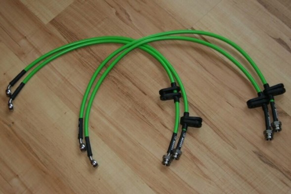 Pizza Brakes Przewody hamulcowe w oplocie Honda Civic Crx EE/ED Гальмівні дроти в обплетенні Honda Civic Crx EE/ED