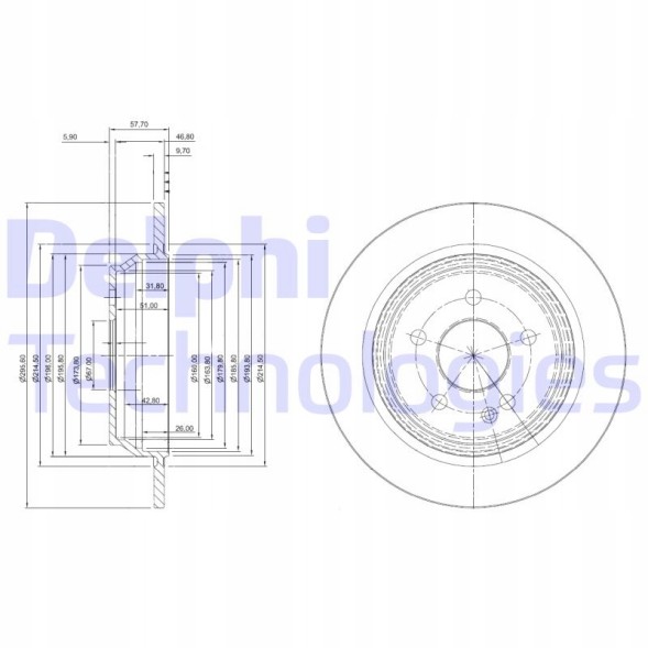 Delphi BG9031RS Delphi bg9031rs гальмівний диск (1шт)