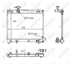 NRF 58384 Радіатор охолодження 58384 nrf toyota verso yaris