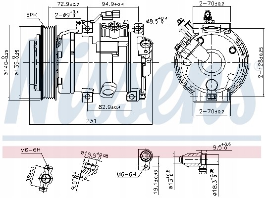Nissens 890882 Компресор кондиціонера nissens 890882