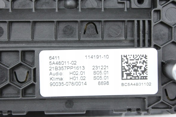 BMW OE 5A48011 -01 ПАНЕЛЬ КОНДИЦІОНА ВЕНТИЛЯЦІЯ ПІДІГРІВ СИДІНЬ КЕРАМІКА BMW G30 G31
