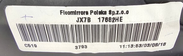 Ford OE JX7B-17682-HE FORD ORG OE ORG ЗОВНІШНЄ ДЗЕРКАЛО ПРАВЕ 8PIN FORD FOCUS MK4 - JX7B-17682-HE