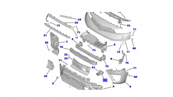 Toyota OE TOYOTA PROACE АБСОРБЕР БАМПЕР ПЕРЕДНІЙ SU001-A4253