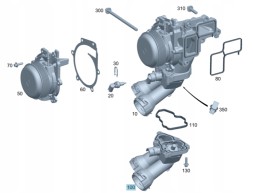 Mercedes-Benz OE TERMOSTAT PLYN WODA OBUDOWA MERCEDES 654920 DIESEL GLB C247 A6542004000 ORYGINAL OE A W177 B W247 BLA X247 ТЕРМОСТАТ MERCEDES A W177 ДИЗЕЛЬ GLB C247 A6542004000 OE