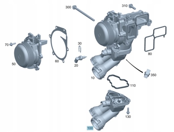 Mercedes-Benz OE TERMOSTAT PLYN WODA OBUDOWA MERCEDES 654920 DIESEL GLB C247 A6542004000 ORYGINAL OE A W177 B W247 BLA X247 ТЕРМОСТАТ MERCEDES A W177 ДИЗЕЛЬ GLB C247 A6542004000 OE