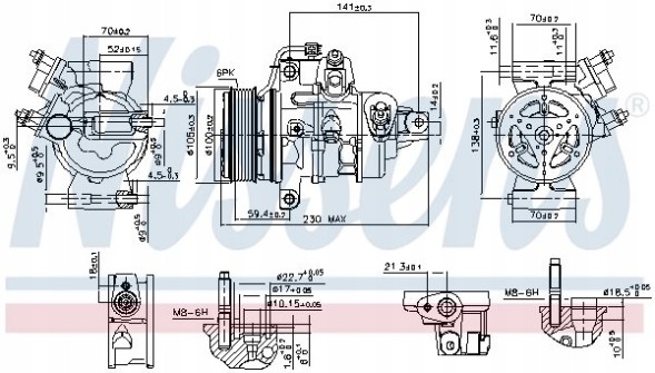 Nissens 890787 Компресор кондиціонера - nissens 890787