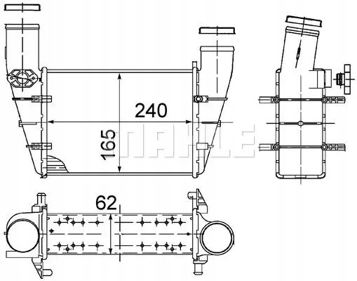 Mahle CI 130 000S Охолоджувач повітря інтеркулер ci 130 000s mahle