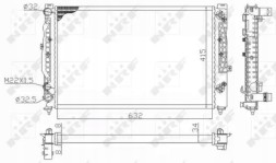 NRF 59101 Охолоджувач води 59101 nrf audi a4 b5 (8d2)