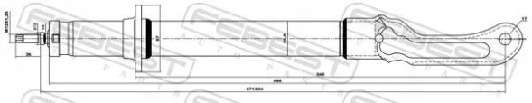 Febest 20110-001F Амортизатор передній 20110-001f febest jeep